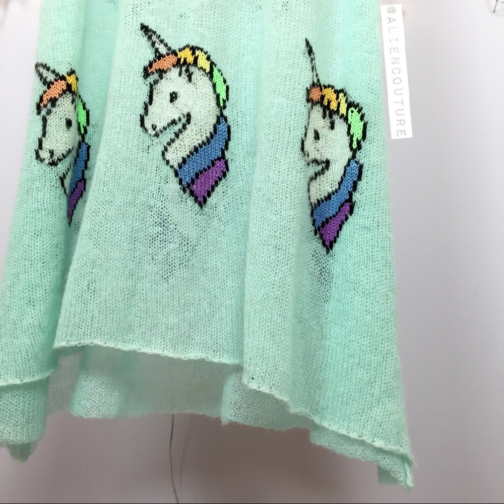 Wildfox Unicorn Lightweight Sweater Dress Tunic - Picture 4 of 8